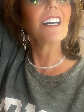 Elegant Silver Crystal Tennis Choker Necklace - Women Jewelry